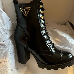 Neadyn Lace-Up Heeled Moto Boots